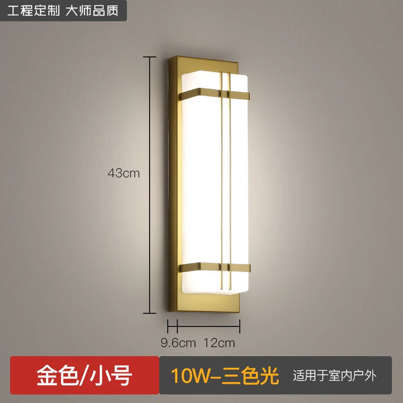 Outdoor wall lamp waterproof wall lamp Internet celebrity creative balcony aisle stairs bedroom living room new Chinese