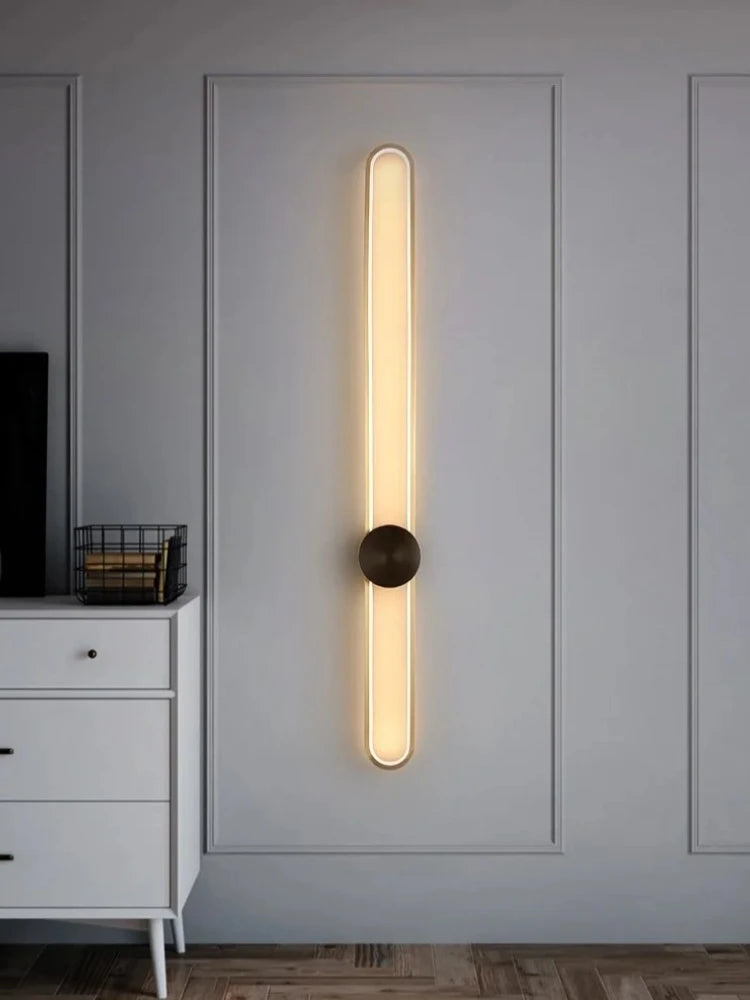 Modern Sconce LED Long Wall Light for Bedroom Living Room Surface Mounted Background Room Decor Wall Lighting Fixture