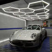 Garage honeycomb hexagonal LED white light super bright 6500K color temperature installed on the ceiling, suitable for garages