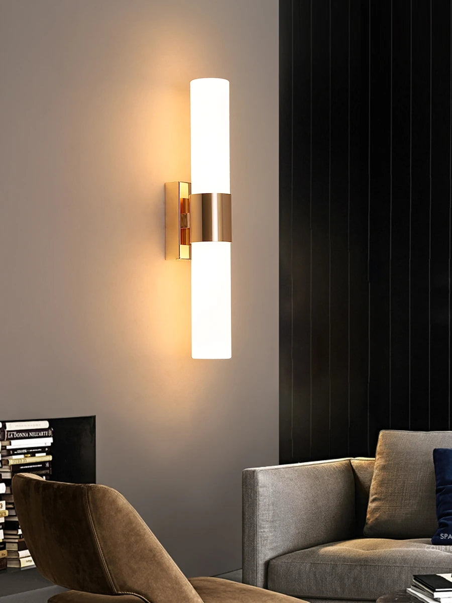 Nordic Wind Gourd Wall Lamp Minimalist LED Milky White Light For Living Room Study Bedroom Bedside Home Decoration Light Fixture