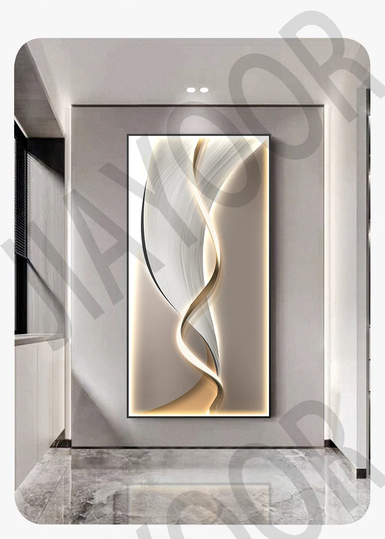 Entrance Foyer Decoration Painting Light High-end Ornament Led Room Light Interior Wall Lamp Home Decoration Item Picture