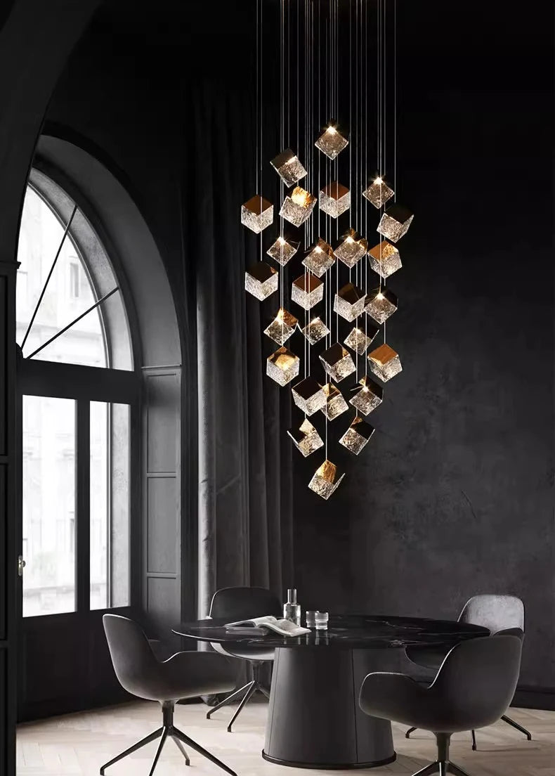 Nordic home decoration, stair chandelier, living room and dining room Pendant lights, ceiling light, indoor lighting
