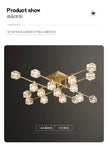 Light Luxury All Copper Living Room Ceiling Lamp, High-end Crystal Lamp, Creative Bedroom Lamp, Minimalist Dining Room Lamp