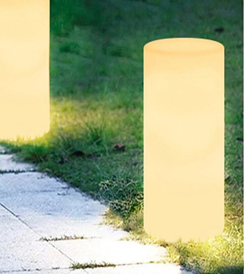 Luminous cylindrical lamp lawn solar LED outdoor lighting non solar lamp outdoor garden decoration outdoor garden light