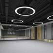 LED round Ring Chandelier Industrial Style for Office Shop Lobby Circle Engineering Lighting Fixture