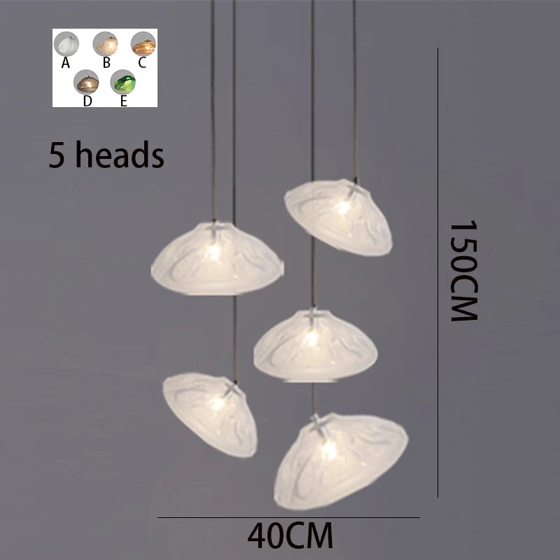 Nordic home decoration, stair chandelier, living room and dining room Pendant lights, ceiling light, indoor lighting