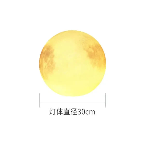 Resin Fiber Outdoor Lunar Lawn Lamp Round Waterproof Atmosphere Lamp Garden Ground Plug Landscape Lighting