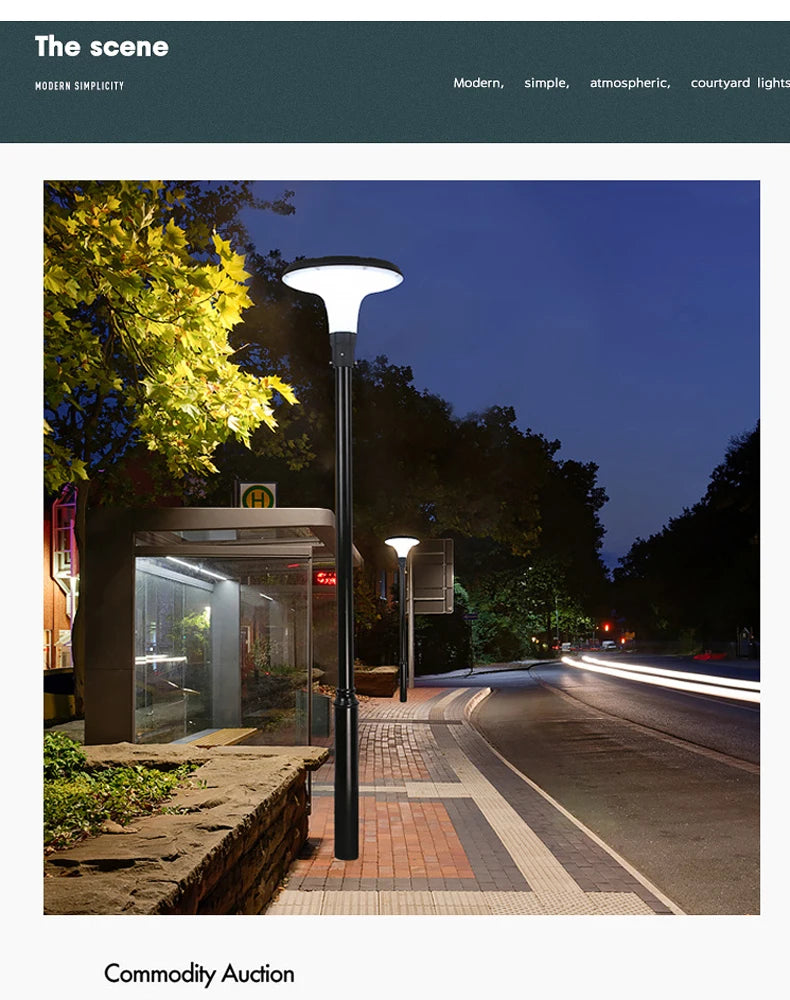 Modern Aluminum Garden Lamp Outdoor Ultra-Bright Home Outdoor Waterproof Garden Villa Community Park Landscape Street Light