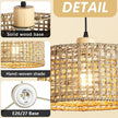Wicker Rattan Pendant Lamp Teahouse Homestays Decorative Pastoral Retro Pendant Light Kitchen Corridor Bedroom Dining Chandelier