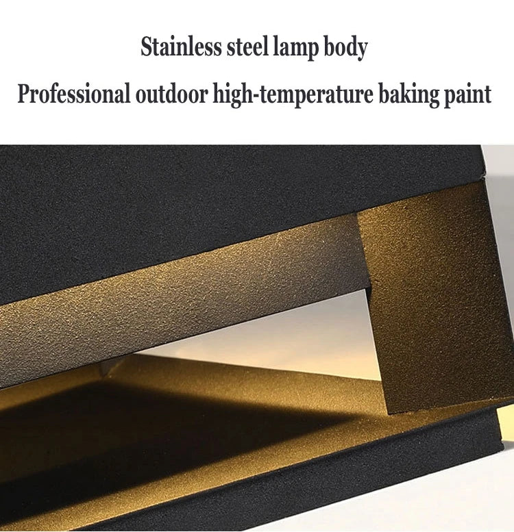 Modern Stainless Steel Door Post Lamp Villa Door Pillar Lamp Outdoor Waterproof Garden Lawn Lamp Landscape Lighting