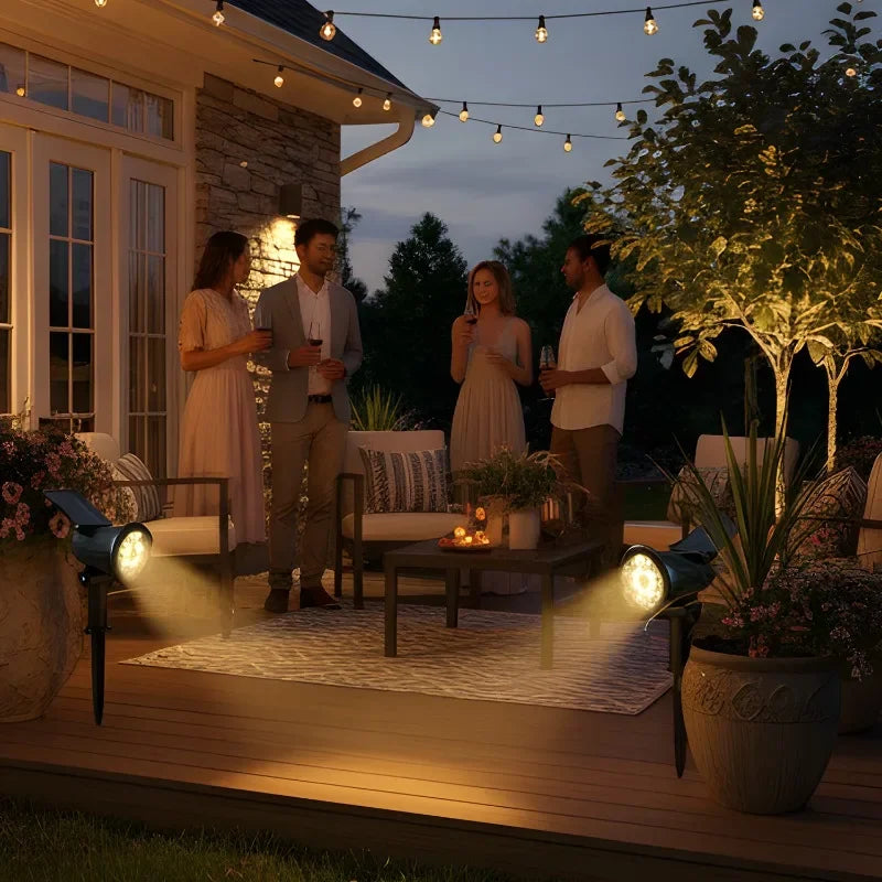 9LED Solar Powered Lights Outdoor Garden Waterproof IP65 Wall Lamps Motion Sensor Light Spotlight Path Yard Lawn Landscape Decor