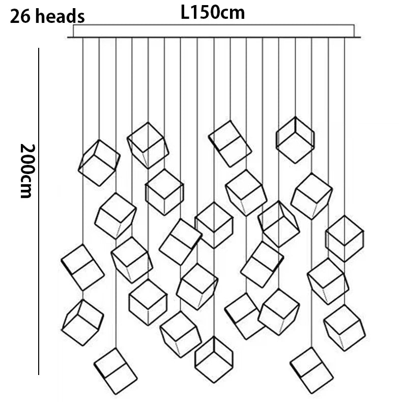 Nordic home decoration, stair chandelier, living room and dining room Pendant lights, ceiling light, indoor lighting