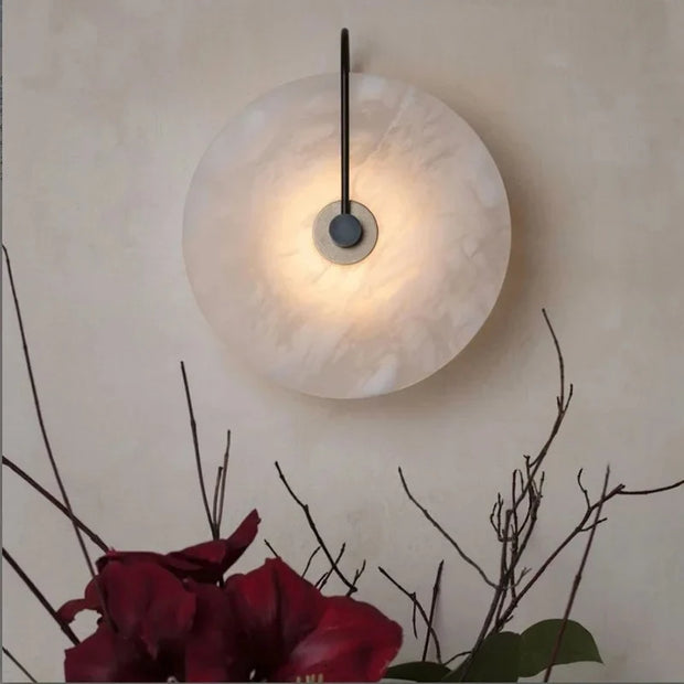 Modern LED Marble Wall Sconce Light Fixture Alabaster Lamp Living Room Bedroom Bedside Home Art Decoration Stone Decor Indoor