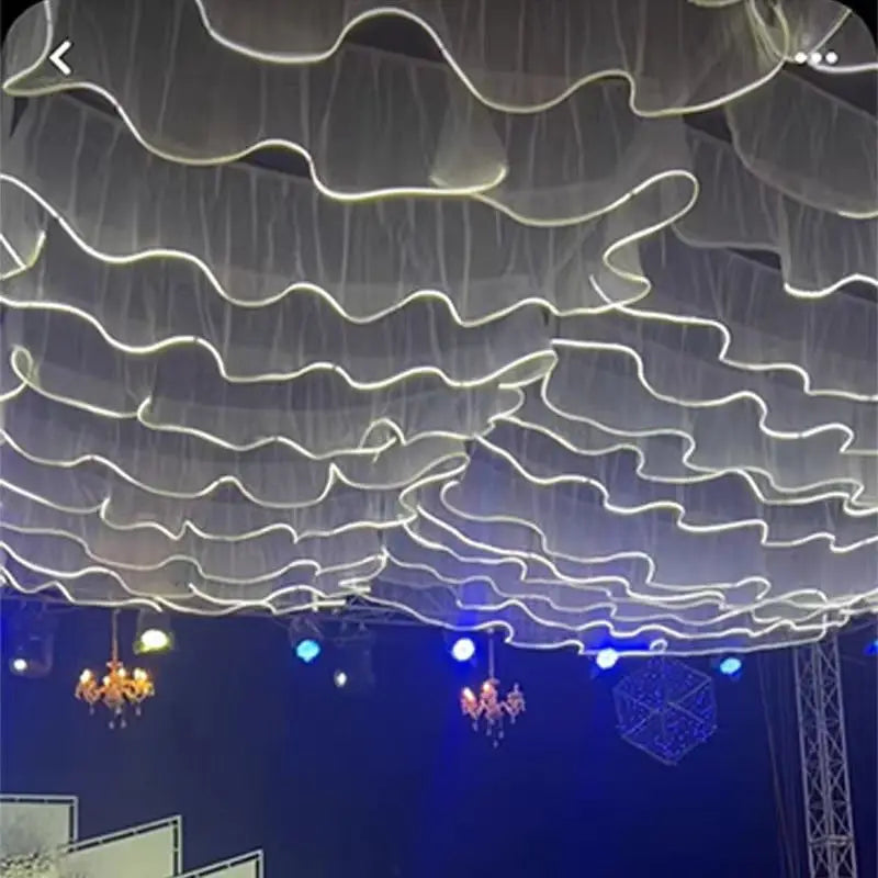 Luminous ceiling LED waterproof light strip Outdoor camping Restaurant Attraction Atmosphere Wedding ceiling decoration