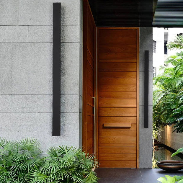 IP65 waterproof wall lamp minimalist led outdoor wall lamp black balcony terrace outdoor wall villa garden wall washer lamp