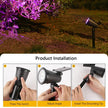 Solar LED Spotlight for Outdoor Garden Landscape Lighting Waterproof Solar Powered Spot Lights for Garden Lawn Yard Walkway