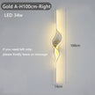 Modern Living Room Long Wall Lights with Anlter Design Gold Black TV Background Decorative Wall Lamp for Bedroom Remote Control