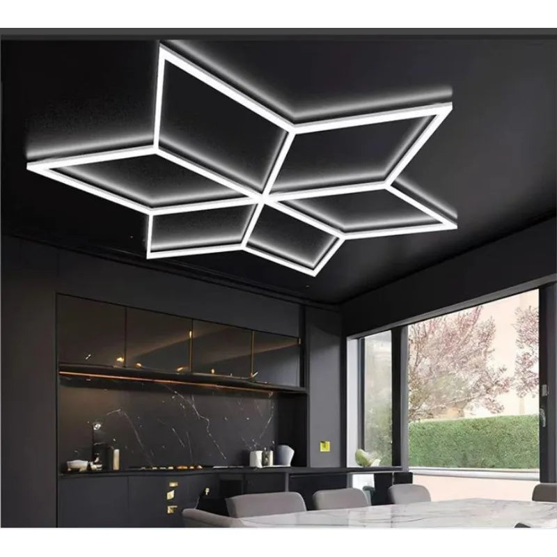 LED Garage Light Diamond Honeycomb Light Car Wash Shop Film Ceiling Car Beauty Workstation Light 126W 6500K