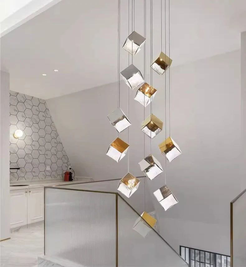 Nordic home decoration, stair chandelier, living room and dining room Pendant lights, ceiling light, indoor lighting