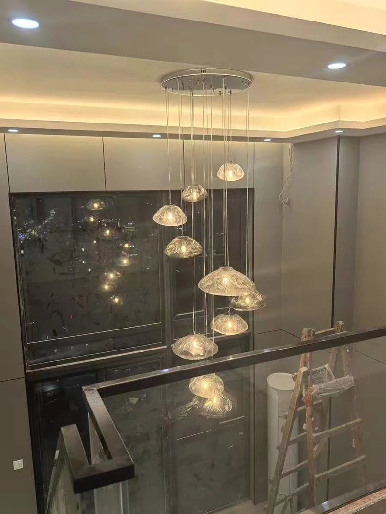 Nordic home decoration, stair chandelier, living room and dining room Pendant lights, ceiling light, indoor lighting