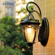 SANDIY Outdoor Wall Lights External Sconce Lamp LED Porch Luminaire Retro Balcony Patio Fence Lighting 220v 110v Glass Latern