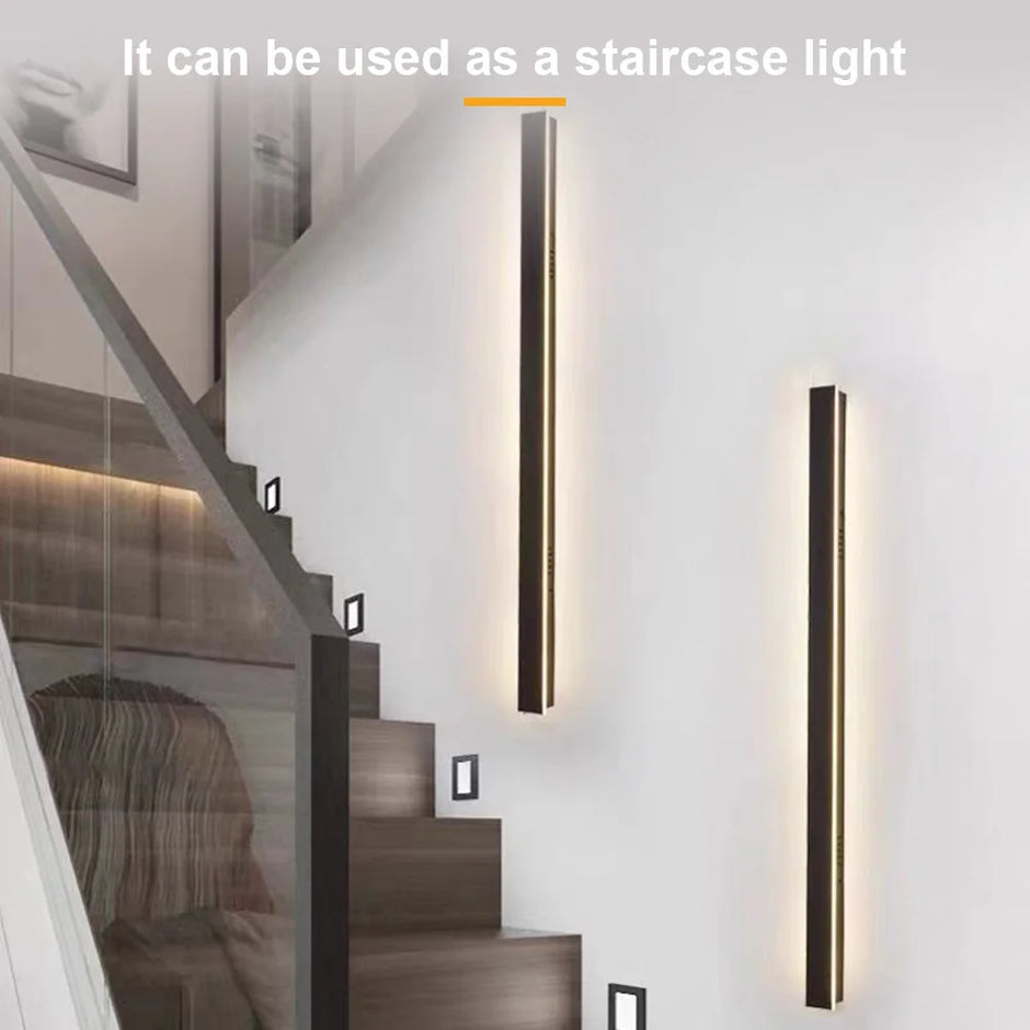 Modern Plug in Long Wall Sconce Indoor Wall Lamp Wall Mounted Light for Bedroom Living Room Hallway