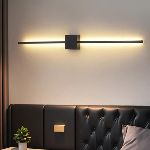 Modern LED Wall Lamp Minimalist Led Light Bedroom Bedside Long Strip Wall Sconces Living Room Sofa Home Indoor Lighting Fixture