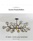 LED Glass Ball Chandelier Pendant Light for Indoor Decorative Lighting - Living Room Bedroom Dining Room