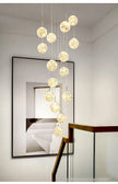 Starry Sky Staircase Chandelier Nordic Design Duplex Corridor Light Pendant Lights Apartment Hall