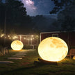 Resin Fiber Outdoor Lunar Lawn Lamp Round Waterproof Atmosphere Lamp Garden Ground Plug Landscape Lighting