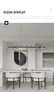 Modern Hanging Led Pendant Lights For Dining Room Kitchen Island long Bar Chandeliers decoration home decor Black light fixtures