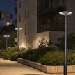 Modern Simple Creative Design Round Aluminum Led Street Lamp Cap Gray Courtyard Commercial Area Green Belt Ip65 Waterproof Light