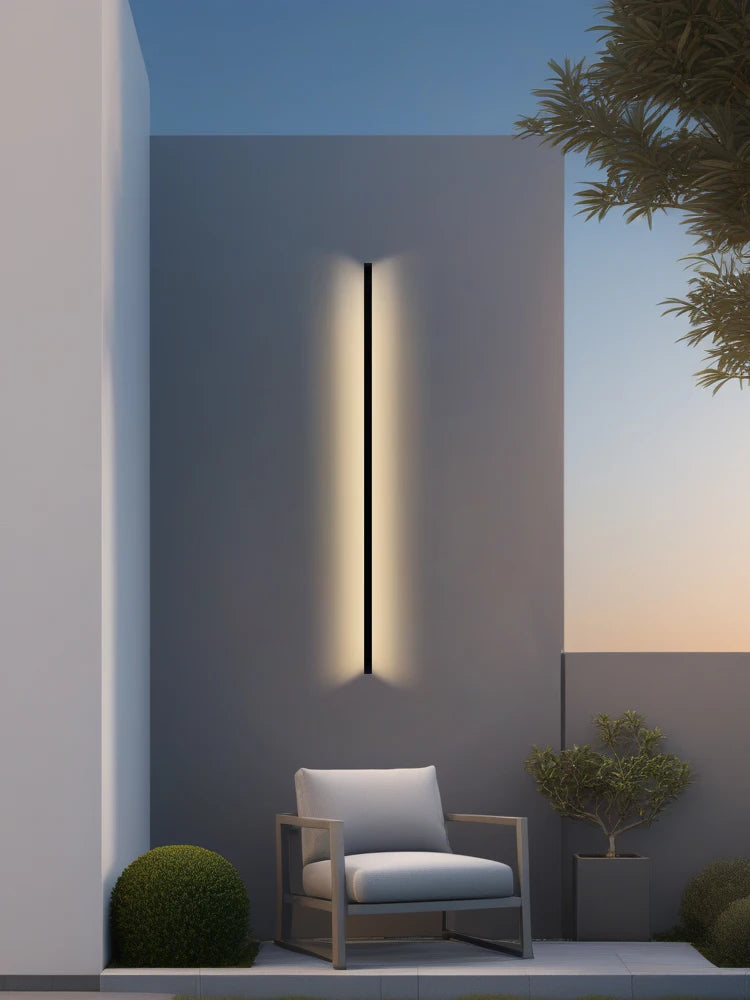 LED Lighting Wall Lamp IP65 Garden AC Long Wall Light Outdoor Waterproof Modern Long Strip 85-256v OutdoorDecoration