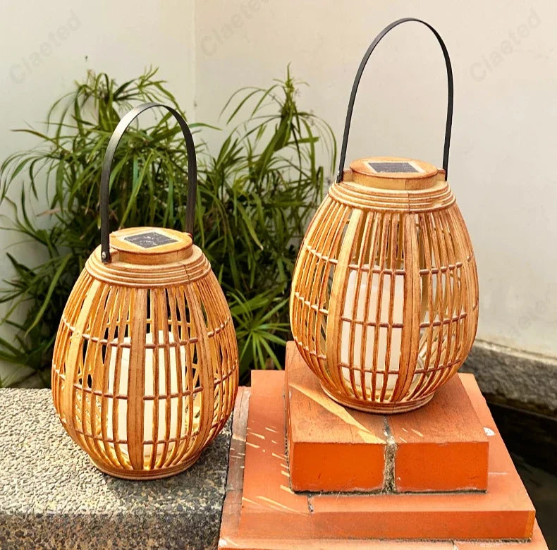 Creative New LED Solar Plastic Lantern Outdoor Waterproof Courtyard Villa Garden Decoration Atmosphere Lighting Fixtures