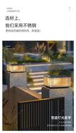 Solar stigma lamp Rural outdoor villa Waterproof lamp Outdoor balcony Garden Stainless steel gate wall lamp