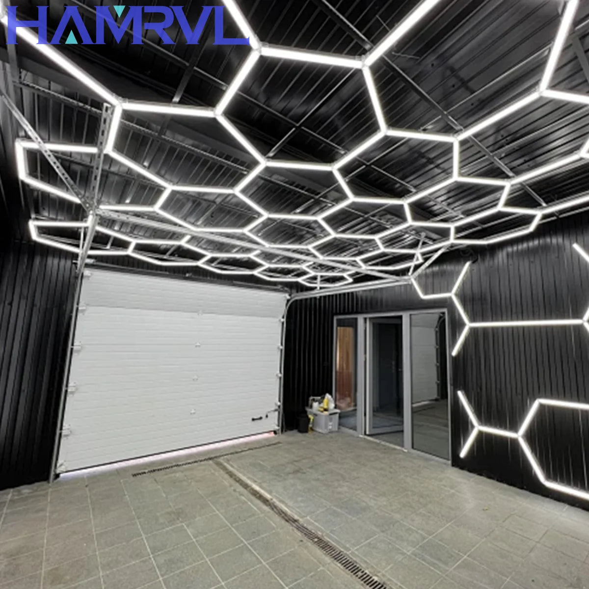 DIY Hair Salon Barbecue Shop Gym Bar Car Showroom 6000-6500k Garage Workshop Ceiling Light Honeycomb Tube Hexagonal LED Lighting