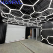DIY Hair Salon Barbecue Shop Gym Bar Car Showroom 6000-6500k Garage Workshop Ceiling Light Honeycomb Tube Hexagonal LED Lighting