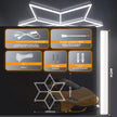 LED Garage Light Diamond Honeycomb Light Car Wash Shop Film Ceiling Car Beauty Workstation Light 126W 6500K