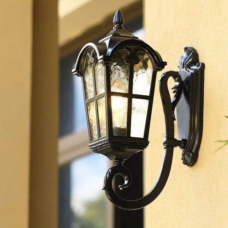 Outdoor Waterproof Wall Lamp For Garden Villa Gate Outdoor European-Style Courtyard Balcony Exterior Wall Lamp Retro Wall Lamp