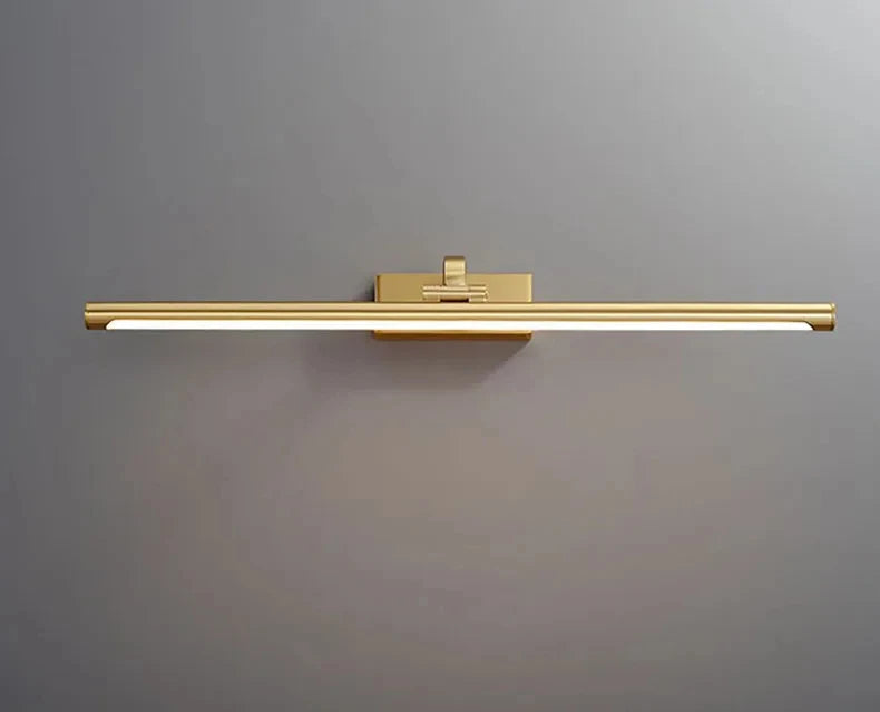 Modern Gold Copper Wall Light Rotatable Mirror Bathroom Bedroom Sconce Brass Simple Lamp GN421TN