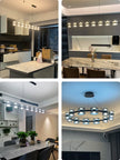 Modern Hanging Led Pendant Lights For Dining Room Kitchen Island long Bar Chandeliers decoration home decor Black light fixtures