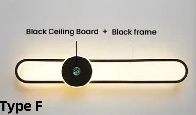 Modern Sconce LED Long Wall Light for Bedroom Living Room Surface Mounted Background Room Decor Wall Lighting Fixture