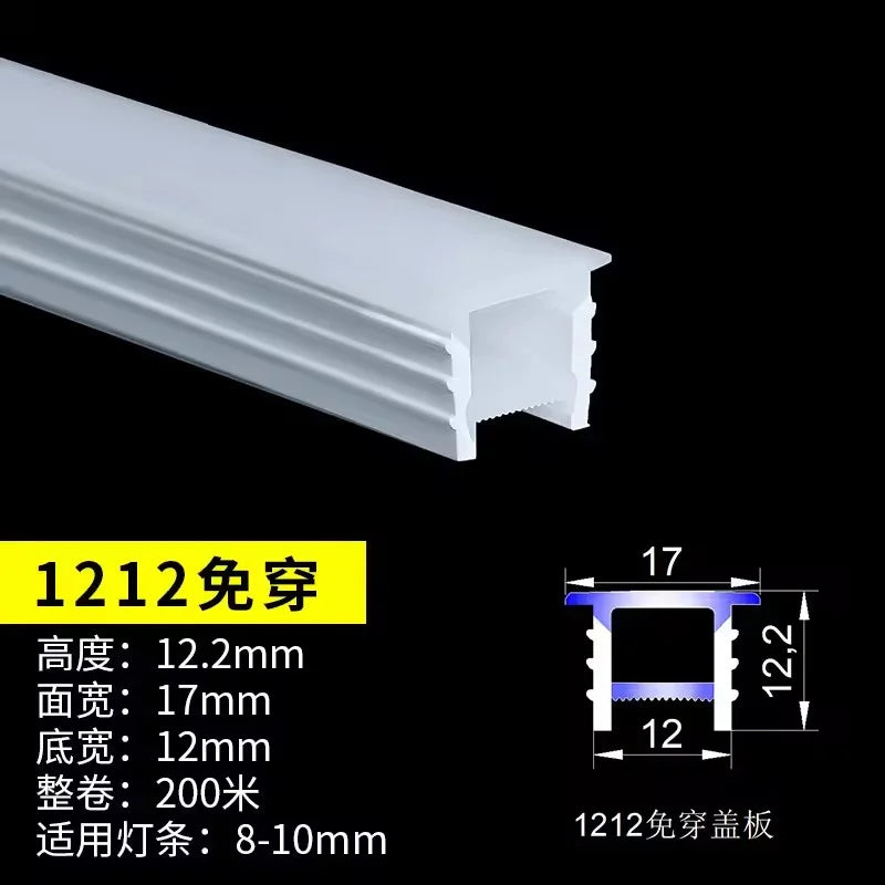 1-10M LED Neon Rope Tube Recessed Silicone Diffuser Channel For WS2811 RGB Indoor Decor Outdoor Waterproof Flexible Strip Light
