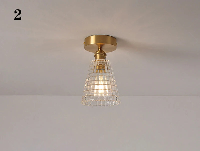 Modern Pendant Ceiling Lamp with Glass Shade for Kitchen Aisle Balcony Bedroom Home Art Deco Led Ceiling Lights Fixtures E27
