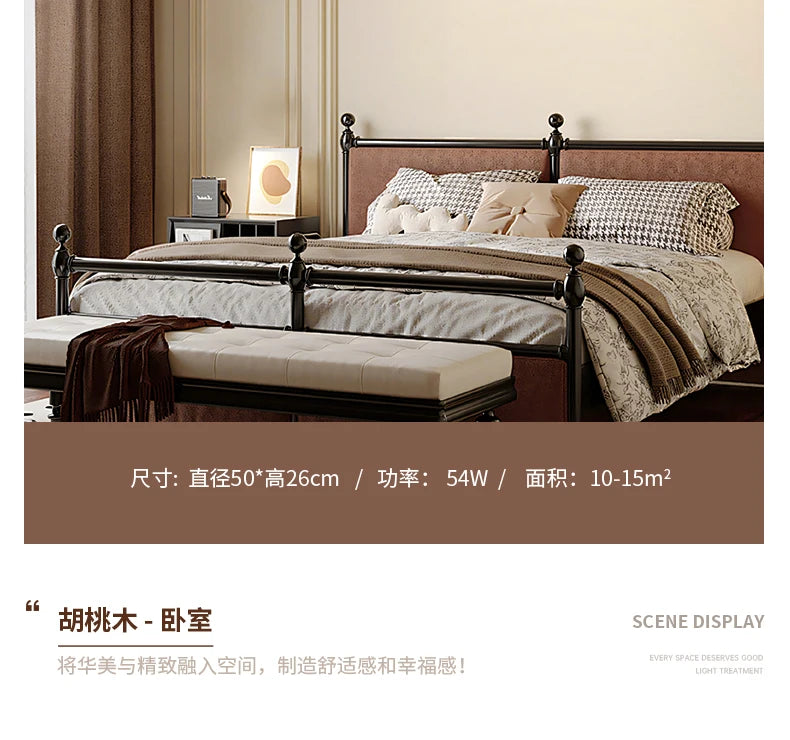 French Mid-Century Style Ceiling Lights Parlor Simple Retro Luxury Gold Resin Pleated Master Bedroom Room Decoration LED Fixture
