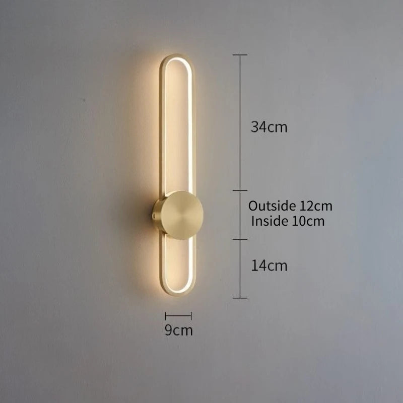 Modern Sconce LED Long Wall Light for Bedroom Living Room Surface Mounted Background Room Decor Wall Lighting Fixture