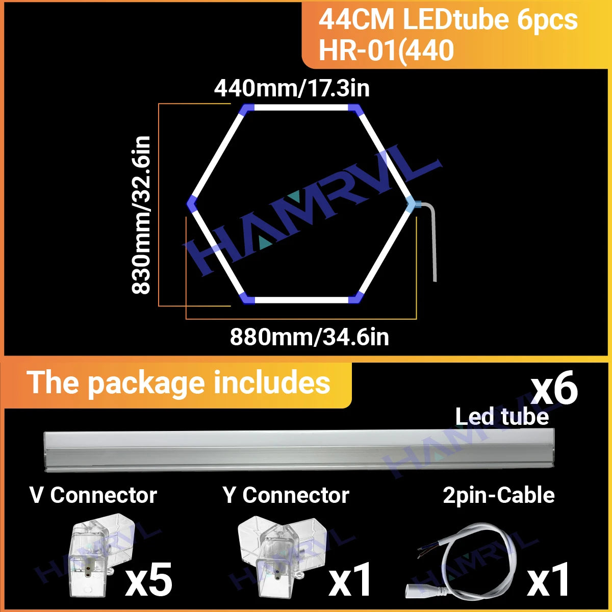 DIY Hair Salon Barbecue Shop Gym Bar Car Showroom 6000-6500k Garage Workshop Ceiling Light Honeycomb Tube Hexagonal LED Lighting
