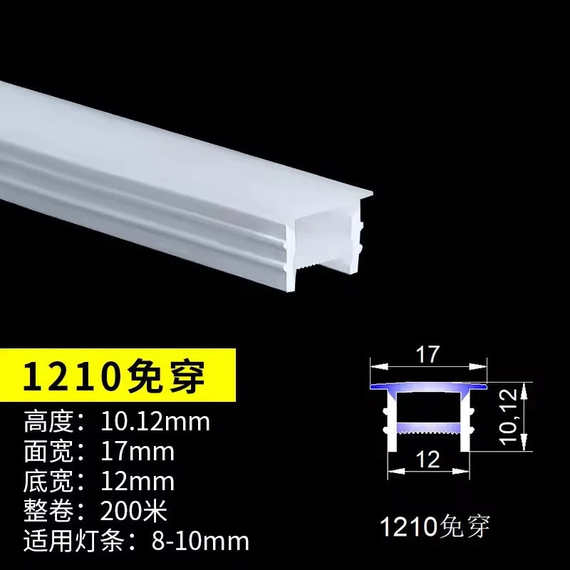 1-10M LED Neon Rope Tube Recessed Silicone Diffuser Channel For WS2811 RGB Indoor Decor Outdoor Waterproof Flexible Strip Light
