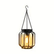 1pc Solar Lantern Outdoor Light, Metal Solar Hanging Light, Brighter Hanging Solar Chandelier, Courtyard Garden Decoratiot