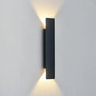Outdoor Waterproof Wall Lamps Strip Aluminum Wall Lights 18W LED Black Wall Lamp Bedroom Exterior Outdoor Lighting Fixtures